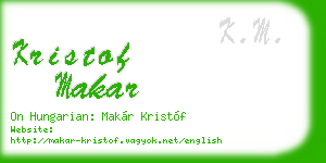 kristof makar business card